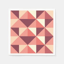 Persika Rosa Lila Triangle Geometric Party Pappersservett