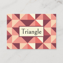 Persika Rosa Lila Triangle Geometric Visitkort