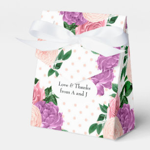 Persika Rosa och Lavendel Lila Blommig Presentaskar