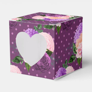 Persika Rosa och Lavendel Lila Blommig Presentaskar