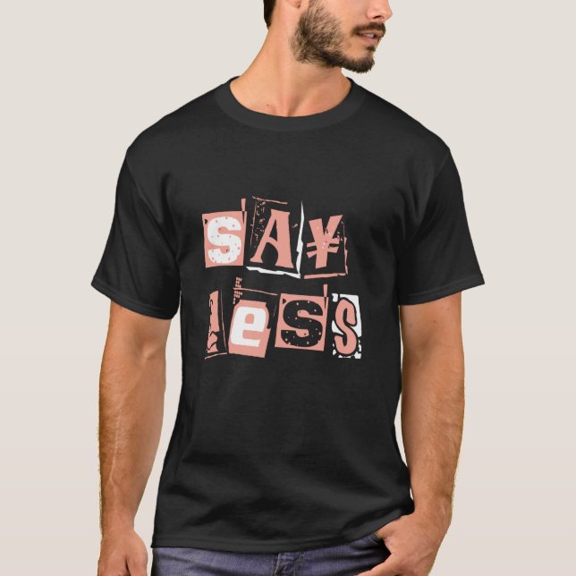Persika Säg Mindre Persika Grafisk T Shirt (Framsida)