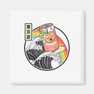 Persika Soda Surfing Kanagawa Våg Japan Anime Vapo Magnet