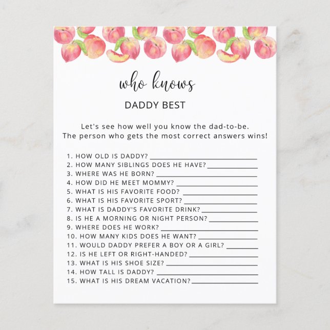 Persika som känner DADDY bäst (Framsida)