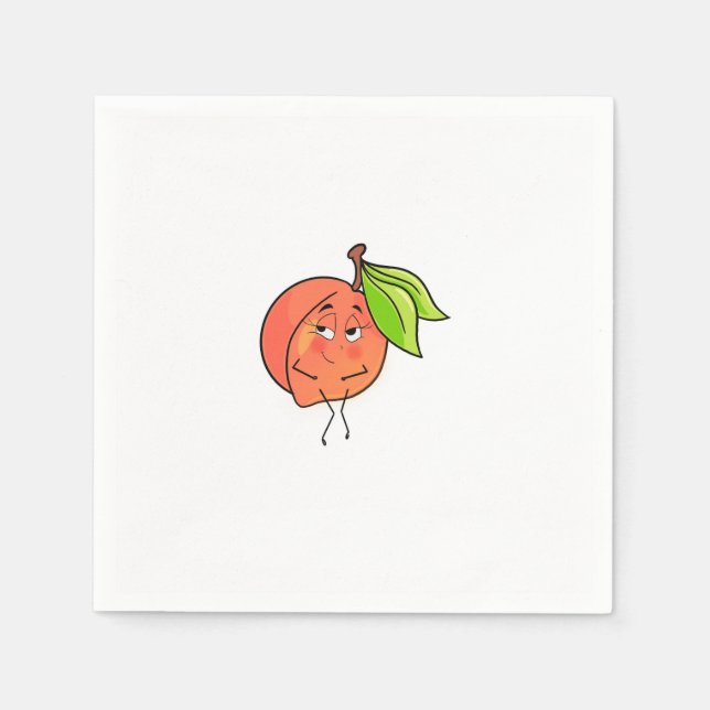 Persika, söta kinder, frukt tema pappersservett (Framsidan)
