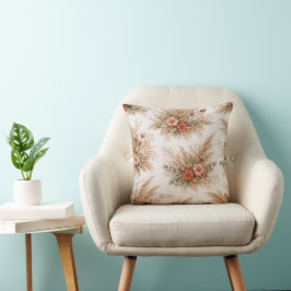 Persika Terrakotta Boho Pampas Bukett Kudde