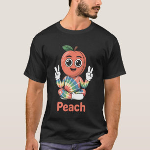 Persika Tie Dye Fredstecken Hippie Kvinnors Mäns P T Shirt