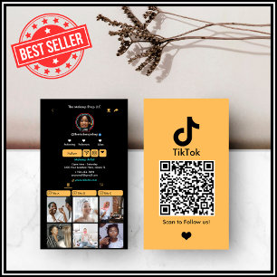 Persika TikTok Sociala Media QR-kod Visitkort