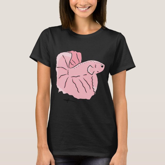 Persika tropisk fisk t shirt (Framsida)