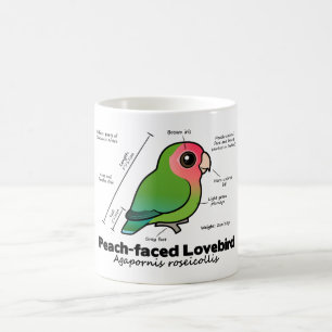 Persika-vänd mot Lovebirdstatistik Kaffemugg