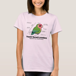 Persika-vänd mot Lovebirdstatistik Tee Shirt