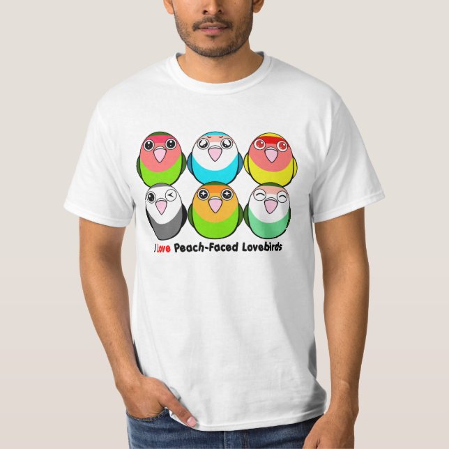 Persika-vände mot lovebirds tee (Framsida)