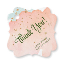 Persika vattenfärg med Tacken Guld-miniatyrdiagram