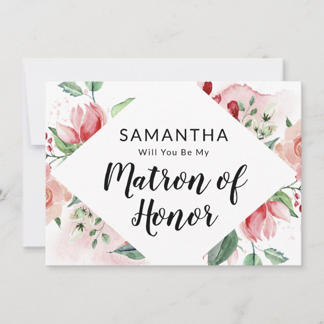 Persika vattenfärgsmatchning av Frieri kökort (Framsida)