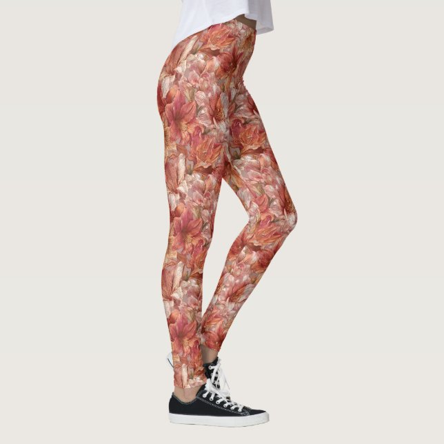 Persika Yoga Amaryllis Charm Julpresenter Till Mam Leggings (Höger)