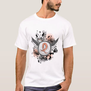 Persikaband och Endometrial cancer för vingar T-shirt
