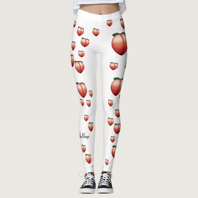 PersikaEmoji damasker Leggings (Framsida)