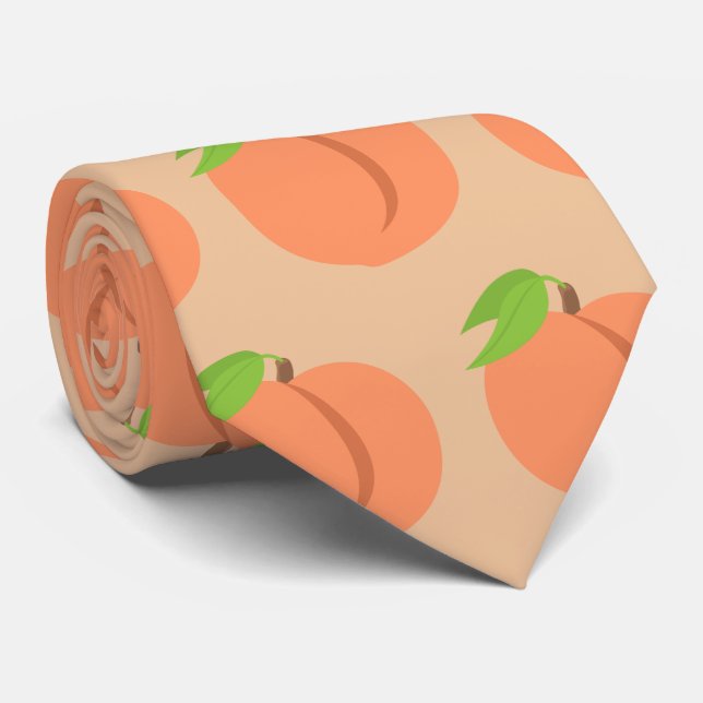 PersikaEmoji för persika sydlig Tie Slips (Rullad)