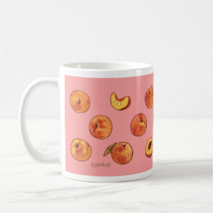 Persikamönstermugg - rosa kaffemugg