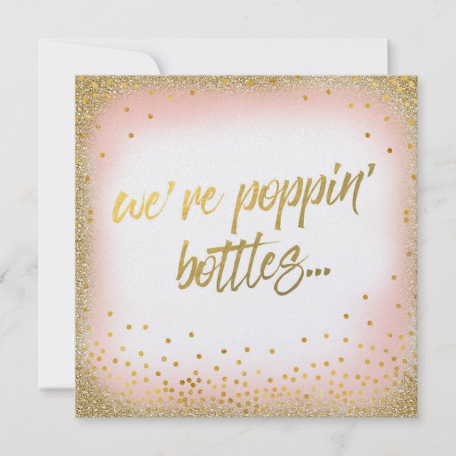 Persikan är vi pärlan för den Poppin Inbjudningar (Framsida)