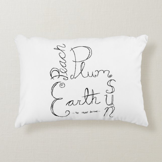 Persikan kudder prydnadskudde (Framsidan)