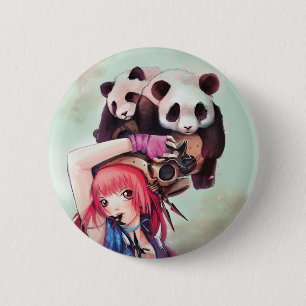 PersikaNinja Pandas knäppas Knapp