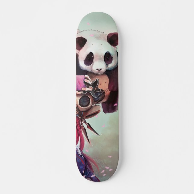 PersikaNinja Pandas Mini Skateboard Bräda 18,7 Cm (Framsida)
