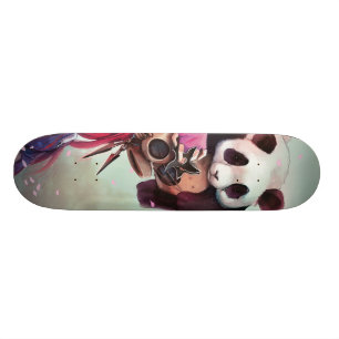 PersikaNinja Pandas Mini Skateboard Bräda 18,7 Cm