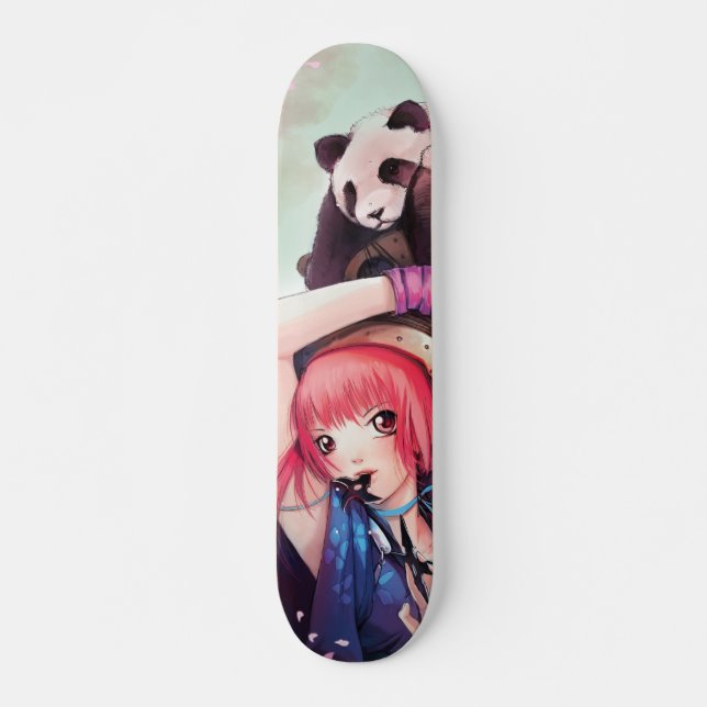 PersikaNinja Pandas Skateboard Bräda 20 Cm (Framsida)