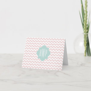 Persikasparre Ikat Monogrammed Notecard Anteckningskort