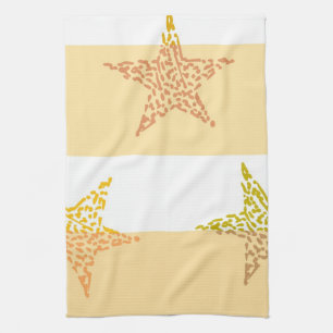 Persikastars och stripes kökshandduk
