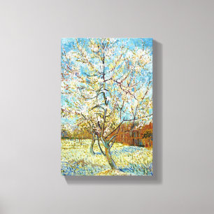 Persikaträd i blommar Vincent Van Gogh Canvastryck