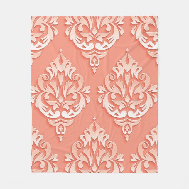 Persikaullfilt Fleecefilt (Framsidan)