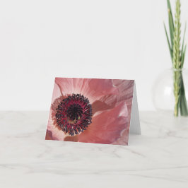Persikavallmo tomma Notecard Kort