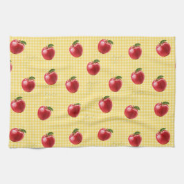 Persikifiera Äpplen Gingham Kökshandduk
