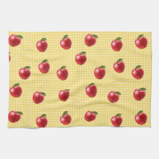 Persikifiera Äpplen Gingham Kökshandduk