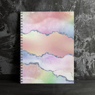 Persikoagat Söt Holograf Watercolor Ombre Anteckningsbok