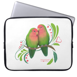 Persikoansikte Love birds Laptop Sleeve