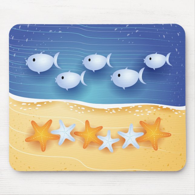 Persikobakgrund, mousserande musmatta (Framsidan)