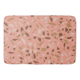Persikobeige Brun Terrazzo Marmormönster Badrumsmatta
