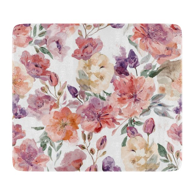 Persikoblad Vattenfärg Blommor Botaniska Blomninga (Framsidan)