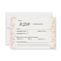 Persikoblads RSVP-kort