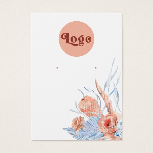 Persikoblått visning visitkort (Framsidan)