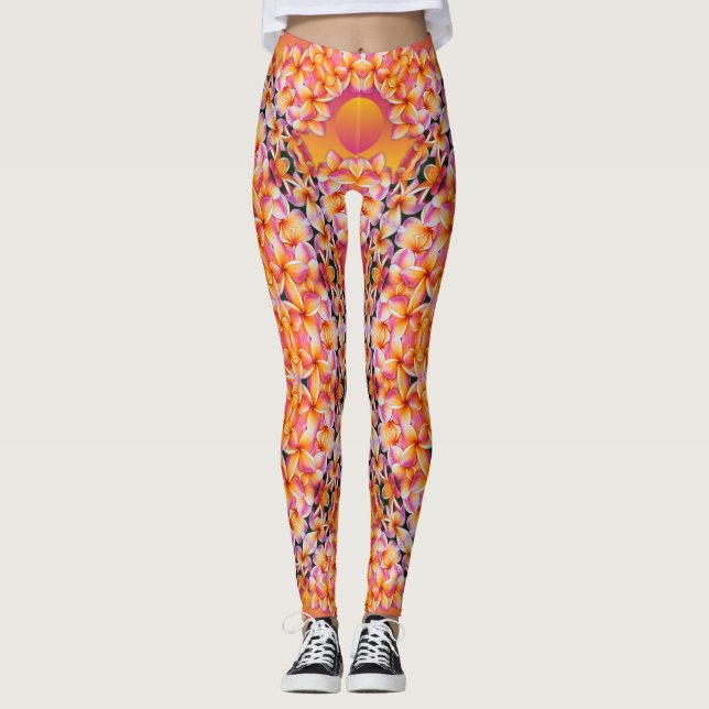 persikoblomma leggings (Framsida)