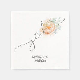 Persikoblomma, spädbarnshuggare pappersservett