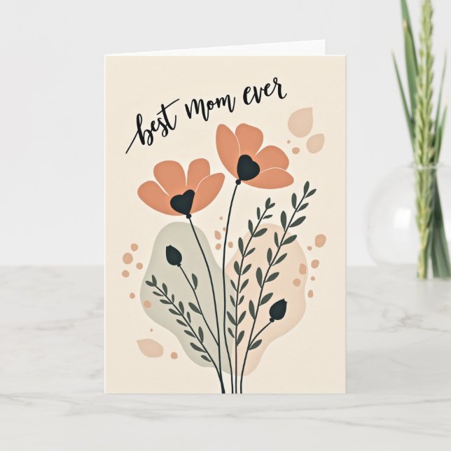 Persikoblommas Mamma Kärlekskort Kort (Framsida)