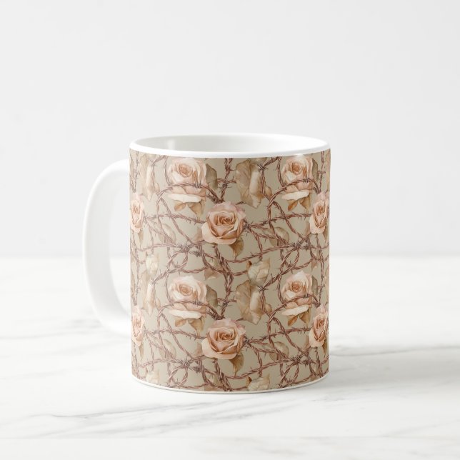 Persikoblommor Kaffemugg (Framsida vänster)