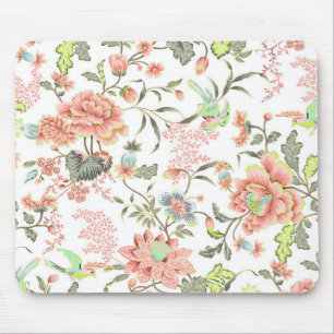 Persikoblommor med hummingbird musmatta