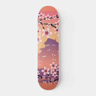 Persikoblomning Mini Skateboard Bräda 18,5 Cm