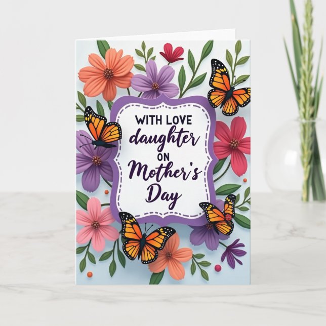 Persikoblomskärlek Mamma-kort Kort (Framsida)