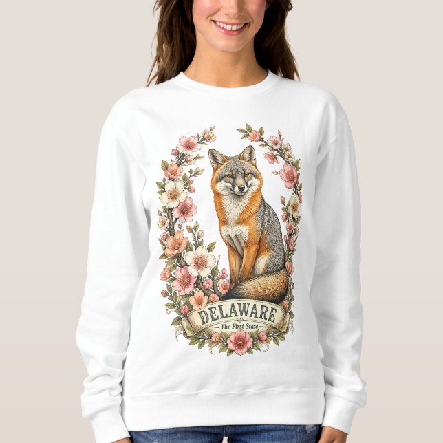 Persikoblomsterfågel av Delaware T Shirt (Framsida)